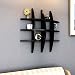 Wooden Black Wall Shelf Rack Globe Shape Storage Wall Shelves By Artesia RS.1245.00