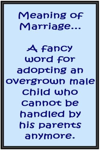 Funny and amusing sayings on fridge magnets - many designs available (ref fun001) (marriage)