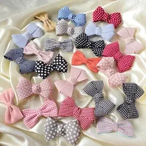 Panaakhi Stylish Hair Accessories, Hair Bows, Ribbon Bows with Alligator Clip/ Hair Pins/ Hair Clips For Toddlers/Kids/ Baby/ Girls/Women. Pack Of 6, MULTICOLOR