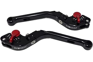 FECHTER DRIVE MOTORSPORT GMBH Bremshebel+Kupplungshebel Set rot/schwarz kompatibel mit KAWASAKI Z900 2020-2020 ZR900F verstellbar+klappbar