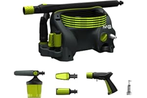 AVA OF NORWAY AVA GO P55 Pressure Washer L, 140 Bar (max), 450 l/h, 2000 W, 8m Steel-Reinforced Pressure Hose, Zoom Lance, Premium Foam Cannon, Zero Force Gun - Jet washer for car cleaning