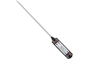 MBIYHGTA Thermomètre Numérique De Style Stylo - Thermomètre À Viande Thermomètre Alimentaire,Thermomètre Alimentaire À Lecture Instantanée Pour La Cuisson, Affichage Réversible Du Thermomètre De Cuisine Pour B