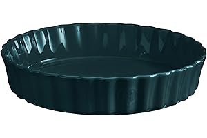 Emile Henry 736024 Tourtière haute/plat à tarte 24 cm, céramique Belle-Ile
