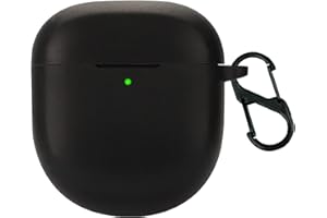 GIOPUEY Silikonowe etui kompatybilne z słuchawkami Bose QuietComfort Earbuds II, ultracienka miękka osłona, wąskie, odporne na upadki, niełatwe do zabrudzenia - czarne