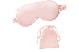 dressfan Antifaz Máscara para Dormir de Seda Natural Anti-luz,Máscara para Los Ojos con Correa Elástica,Algodón Relleno,Mujeres y Hombres,Viajes/Siestas/Trabajo por Turnos,Multicolor Opcional