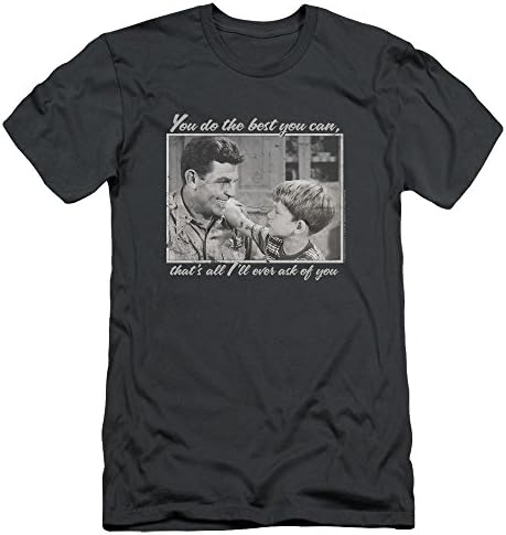 The Andy Griffith Show Wise Words Mens Slim Fit Shirt Charcoal SM