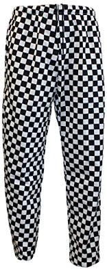 WSC Workwear Chefs Trousers - Fully Elasticated Waist with Pullcord, Side Pockets & One Back Pocket. Made in UK!