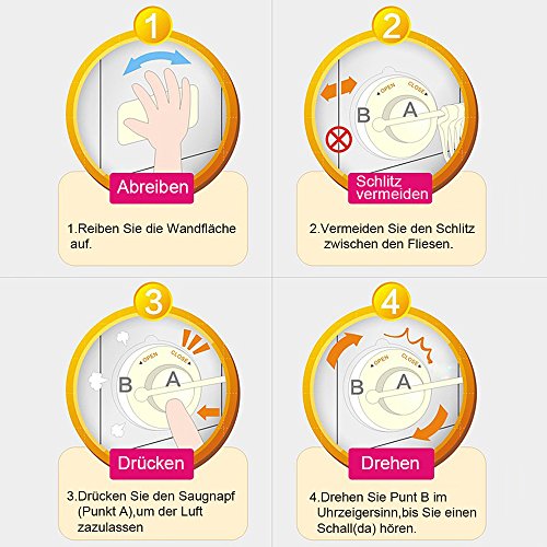 Edelstahl Duschkorb Duschablage rostfrei ohne bohren Duschregal Saugnapf Universalkorb stark 30x11x12cm - 2