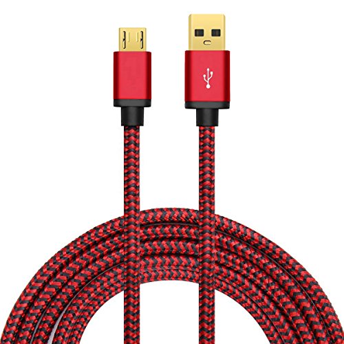 Micro USB Kabel Nylon, BeneStellar (2 Pack 0,9m & 1,8m) High Speed USB 2.0 A Male auf Micro B Synchronisations und Ladekabel für Android, Samsung, Huawei, HTC, Sony, Nexus, Xiaomi und mehr (Rot & Rot 0,9m & 1,8m) - 4
