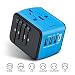 Produktbild Reiseadapter, WU-MINGLU 4 in 1 Reisestecker weltweit Stromadapter mit 3 USB 3.0 + 1*Typ C Ports Universal Netzadapter Ladeadapter für Europa UK Australien USA Asian mit Überspannungsschutz (Reiseadapter2)