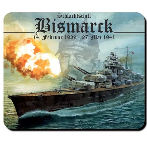 Schlachtschiff Bismarck Militär Wk Boot Marine Operation Wh- Mauspad Mousepad #2343