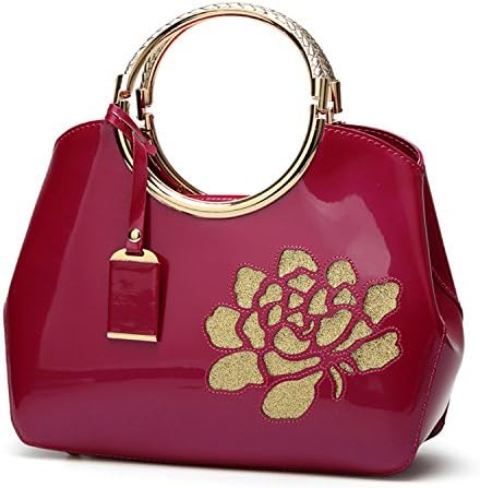 Fashion Patent Leather Handbag Ladies Bag Shoulder Diagonal Bag Evening Bag,E-M