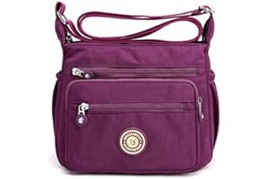 Gelory Torba na ramię z wieloma kieszeniami, na co dzień, dla kobiet, nylonowy, wodoodporny, regulowany pasek, torby kurierskie, torby na ramię i torebki