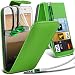 Produktbild HTC One A9 hülle fall (Grün + Kopfhörer) Abdeckung für HTC One A9 hülle Tasche Fall Haltbarer PU-Leder Flip-Cover Hülle Tasche + mit Aluminium Earbud Kopfhörer, Poliertuch