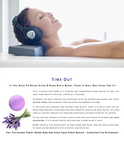 sunzeally Badekugeln Geschenk Set – 6 handgefertigt Spa Fizzies Badekugeln – lindert Schmerzen & befeuchtet trockene Haut - 6