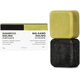 Set Shampoo Solido Bio e Balsamo per capelli grassi | Purificante e Nutriente | 100% Vegano e Artigianale Biologico - Made in