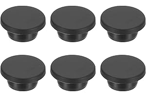 ‎PATIKIL PATIKIL 20mm Durchmesser Gummistopfen, 6 Stück Silikon Verschlussstopfen für 19mm Loch, Schwarz