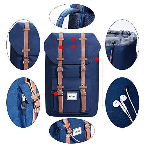 KALIDI 17 Zoll Laptop Rucksack Backpack Schulrucksack für bis zu 15.6 zoll Laptop Notebook Computer Arbeit Campus Studenten Outdoor Reisen Wandern mit Großer Kapazität - 3