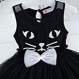 Das beste Katze Kleid Kostüm für Mädchen Tierkostüm für Kinder zu Karneval oder Fasching Cosplay - 