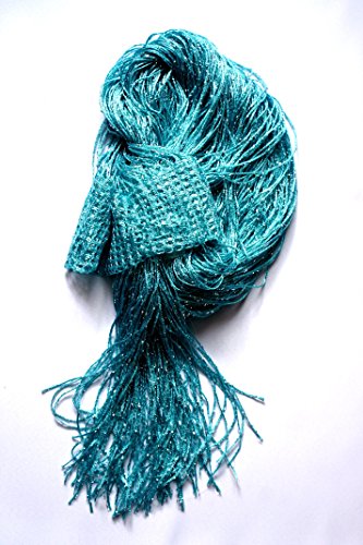AeMBe – Fadenvorhang Fadengardine Türvorhang – 100cm X 200cm – Turkus / Glitter – Höchste Qualität - 7