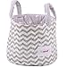 Minene Small Storage Chevrons Basket with Stars (Grey/ White)