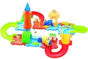 Webby Block Train Play Set, Multi Color (41 Pieces)