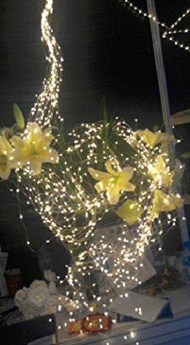 Preisvergleich Produktbild LED Lichterkette Silberdraht 75er warmweiß Batteriebetrieb Timer aussen 24574 xmas