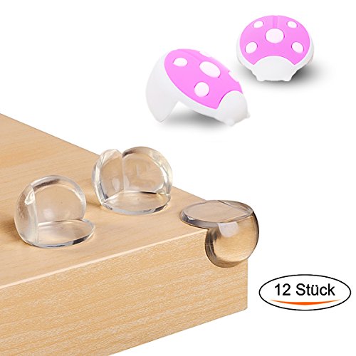 Schutz baby,Eckenschutz und Kantenschutz Hochtransparent aus Kunststoff für Tisch- und Möbel-Ecken - Stoßschutz für Baby's und Kinder (12 Stück)