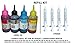 Flowjet Best Selling Photo Quality Refill Ink Bottle Kit with 4nos Free Syringe and needles For Refilling Of HP Deskjet & Canon Inkjet Printers For Accurate Printing. RS.575.00
