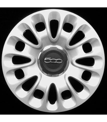 Copri Cerchi Fiat 500 AUTOKIT SRL Copricerchi 14" Grigio In Plastica Per 500 Modello 312 Prodotte Dal 2007 In Poi - 737/14 Copricerchi Auto