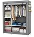 Produktbild UDEAR Faltschrank Kleiderschrank Stoff Stabil,Faltschrank mit Kleiderstange, Grau 105 x 45 x 170cm