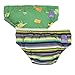 Vital Innovations Bambino Mio 2SWJL-GD-BS Swim Nappy, Set of 2, Green Dinosaur and Brown Stripes, Large