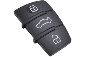 SALPIE Pad 3 touches de rechange coque porte-clés accessoires coque cover clé télécommande compatible avec Audi A1 - A3 - A4 - Q3 - Q7 - R8 - A6L - TT - S3 - SL