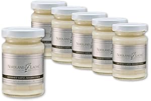 Nordland-Lachs 6 Gläser Gourmet Sahne-Meerrettich | zu Räucherlachs, Lachsfilet, Meersfrüchten, gegrilltem Lachs | nach skandinavischer Art