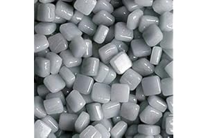 HOBBY ISLAND MOSAICS Glass Micro Mosaic Craft Tile Pale Grey