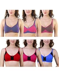 Women's Cotton Non-Padded Bra - Pack of 6