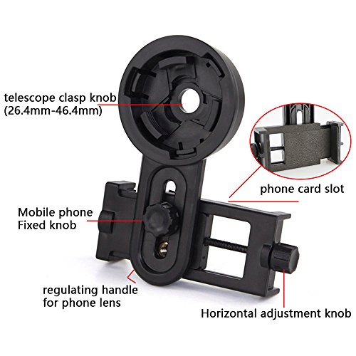 Universal Smartphone Adapterï¼ŒfÃ¼r Iphone Sony Samsungï¼Œkompatibel mit binokularen monokularen Teleskop,Fernglas,Spektiv, Nachtsich,passen Okulardurchmesser 25 bis 45 mm