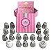 Produktbild KITCHEN PARADISE 43tlg Russische Spritztüllen Profi Set aus Edelstahl + Gebrauchsanweisung + Geschenkbox. 18xGroße-Blumen-Tüllen, 2xAdapter, 20xEinwegbeutel, 3xSilikonbeutel