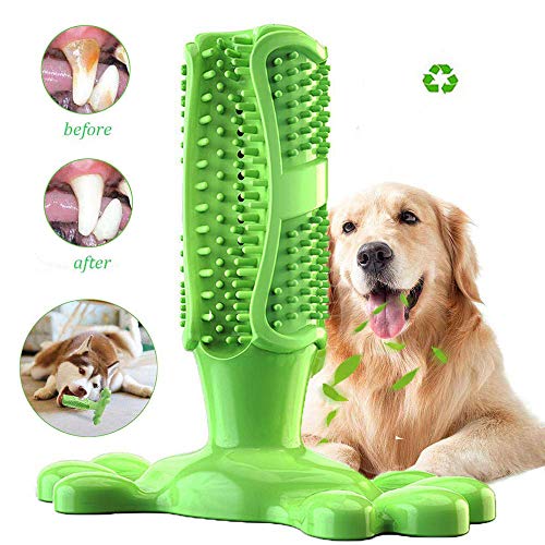 AIDIYA Cepillo de Dientes para Perros de la Marca, Cuidado bucal de Perros, eficaz para Limpiar los Dientes del Perro, Cepillo de Dientes de Goma para Mascotas, Juguete para Masticar (L)