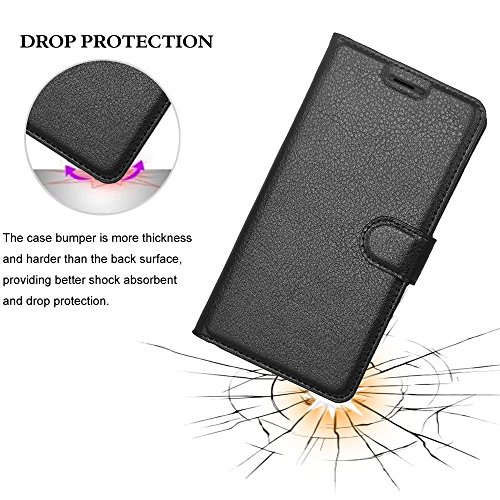 HTC U Play Hülle, IVSO Hohe Qualität Advanced Shock Absorption Technology Case Folio Tasche Cover für HTC U Play Smartphone (Für HTC U Play, Schwarz) - 8