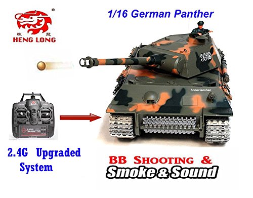 Heng Long 2.4G German Panther Radio Control Tank (FULL METAL UPGRADE, include Tracks, Sprocket, Gear Box) -- BB shooting, Smoking, Sounding -- by Big Boyz ©