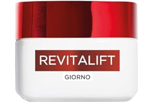 L'OREAL PARIS L'Oréal Paris Crema Viso Giorno Revitalift, Per Tutti i Tipi di Pelle, Azione Rassodante, Pelle Rimpolpata e Idratata, Arricchita con Elasti-Peptidi e Pro-Retinolo, 50 ml