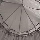 KING DO WAY Betthimmel Baldachin aus Baumwolle Leinwand Deko,Bett-Überdachung für Baby-Kind-zelte aus Cotton Canvas,als Mückenschutz Moskitonetz Insekten-Malaria Schutz,Hohe 240cm,Elephant Grau - 3