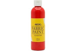 Nazca Colors Peinture Textile Rouge 250ml - Peinture Acrylique Permanent pour Tissu et Cuir idéal pour peindre Vêtements, T-shirts, Chaussures, Jeans, Sacs, Basket - Grand Pouvoir Couvrant