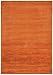 Produktbild Teppich Wohnzimmer Carpet flach kurzflor Design REKO UNI RUG 60% Viskose 40% Baumwolle 100x150 cm Rechteckig Orange | Teppiche günstig online kaufen