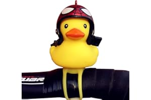 BSGP ﻿Kids Bike Horn Cute Bicycle Lights for Children Toddler Adults Cycling Light Rubber Duck Toys, Clip on Handleabr，Style #2
