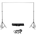 HIFFIN® Studio Background Stand Kit (9ft X 9ft) for Backdrop Photography and Videography, Height Adjustable, Portable and Foldable Stand Kit with Carry Bag