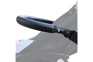 ROMIRUS Altura ajustable con solo pulsar un botón, Barra de seguridad Para Babyzen Cochecito YOYO2 y YOYO serie silla de paseo, Cuero de la PU