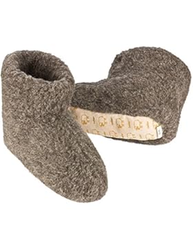 100% reine Schafwolle Hausschuhe Wollhausschuhe Hüttenschuhe Stiefel (36 - 47) Damen Herren - Dunkelgrau / Schwarz