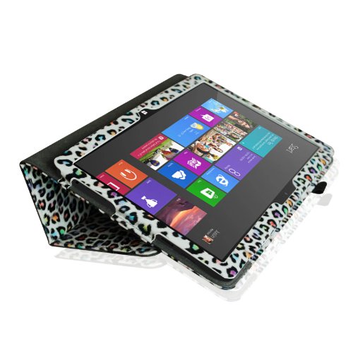 Fintie Schutzhülle Flip Case mit Stylus Halterung für Microsoft Surface RT/Surface 2 26,9 cm nicht kompatibel mit Windows 8 Pro – – ZB-Leopard Regenbogen Surface 2 / Surface RT - 4